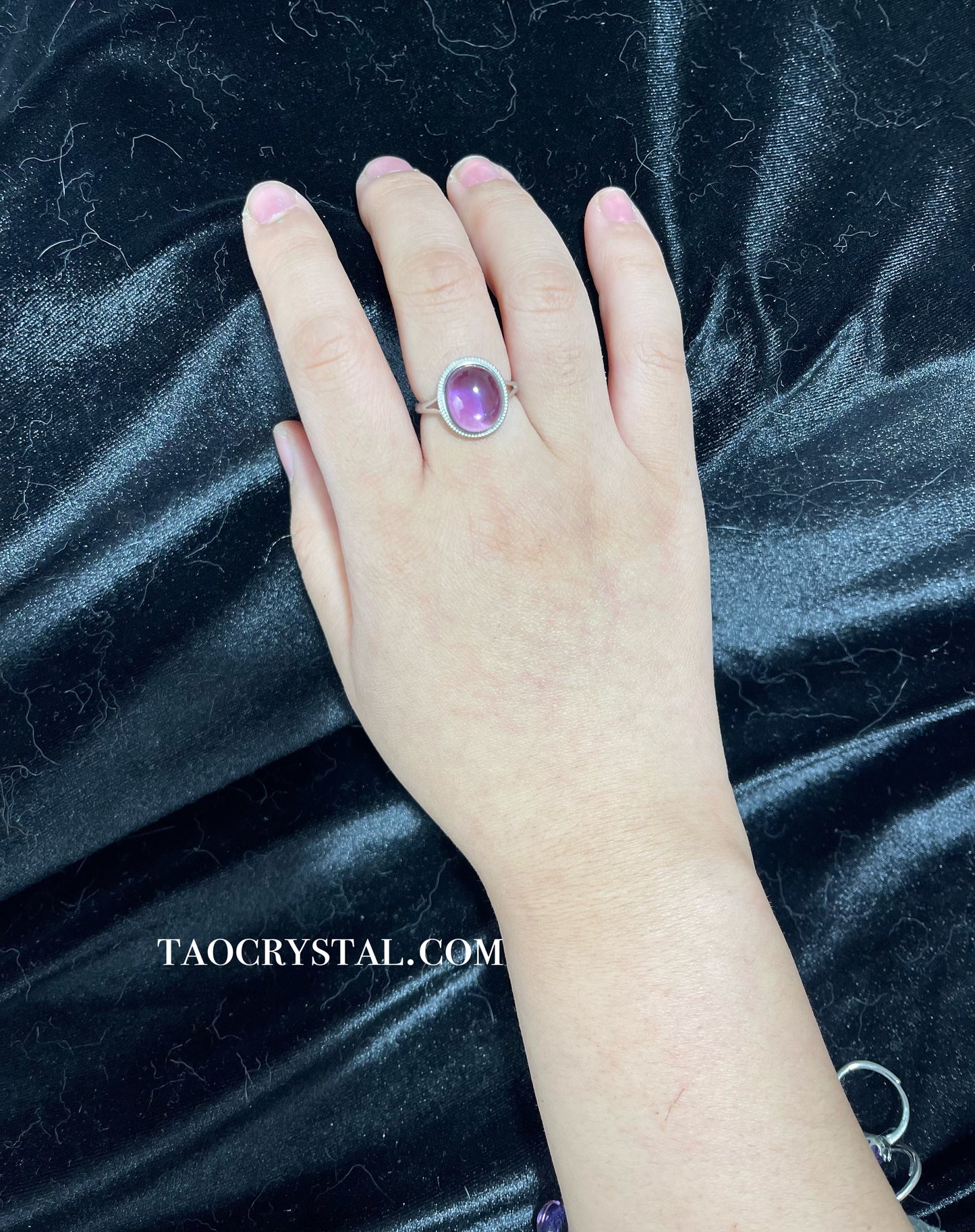Amethyst Sterling Silver Ring Crystal Jewelry