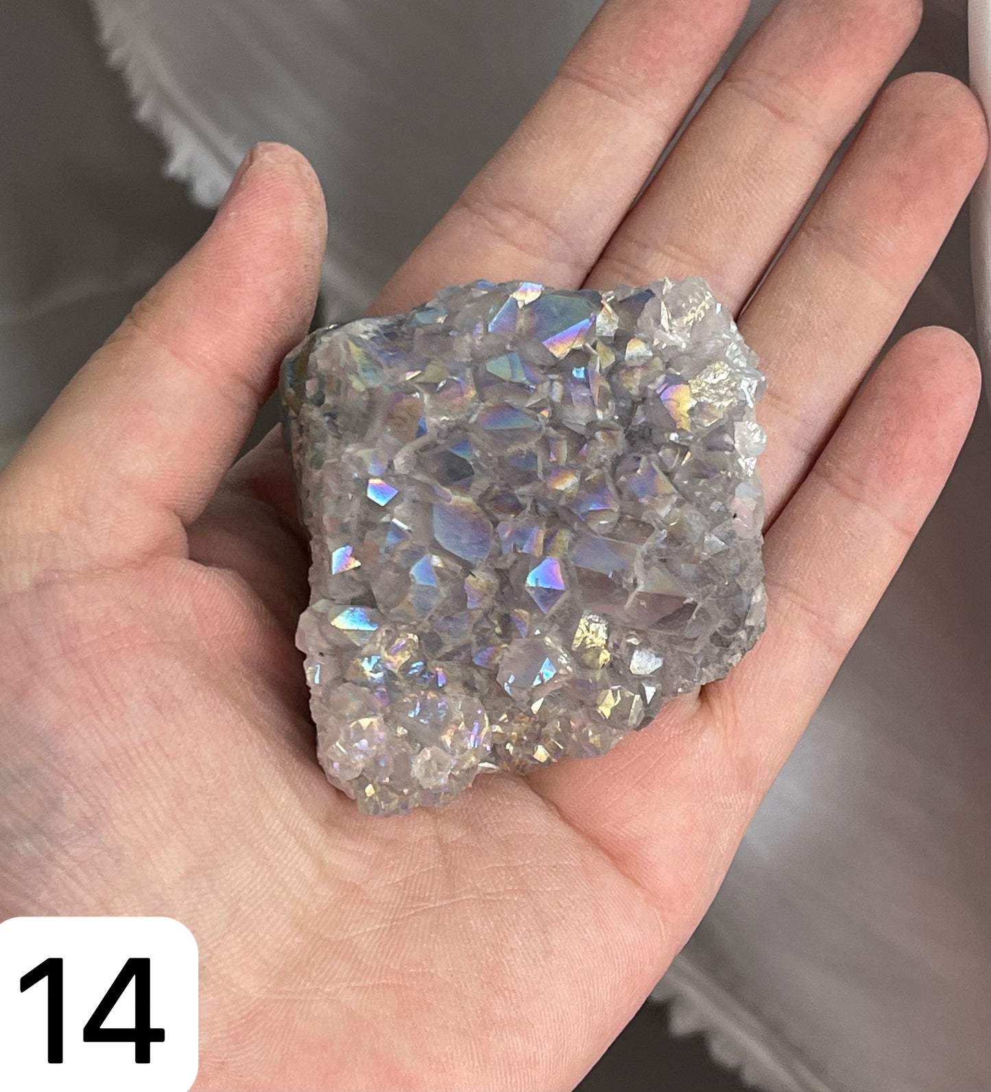 Aura Amethyst Cluster Crystal Specimen