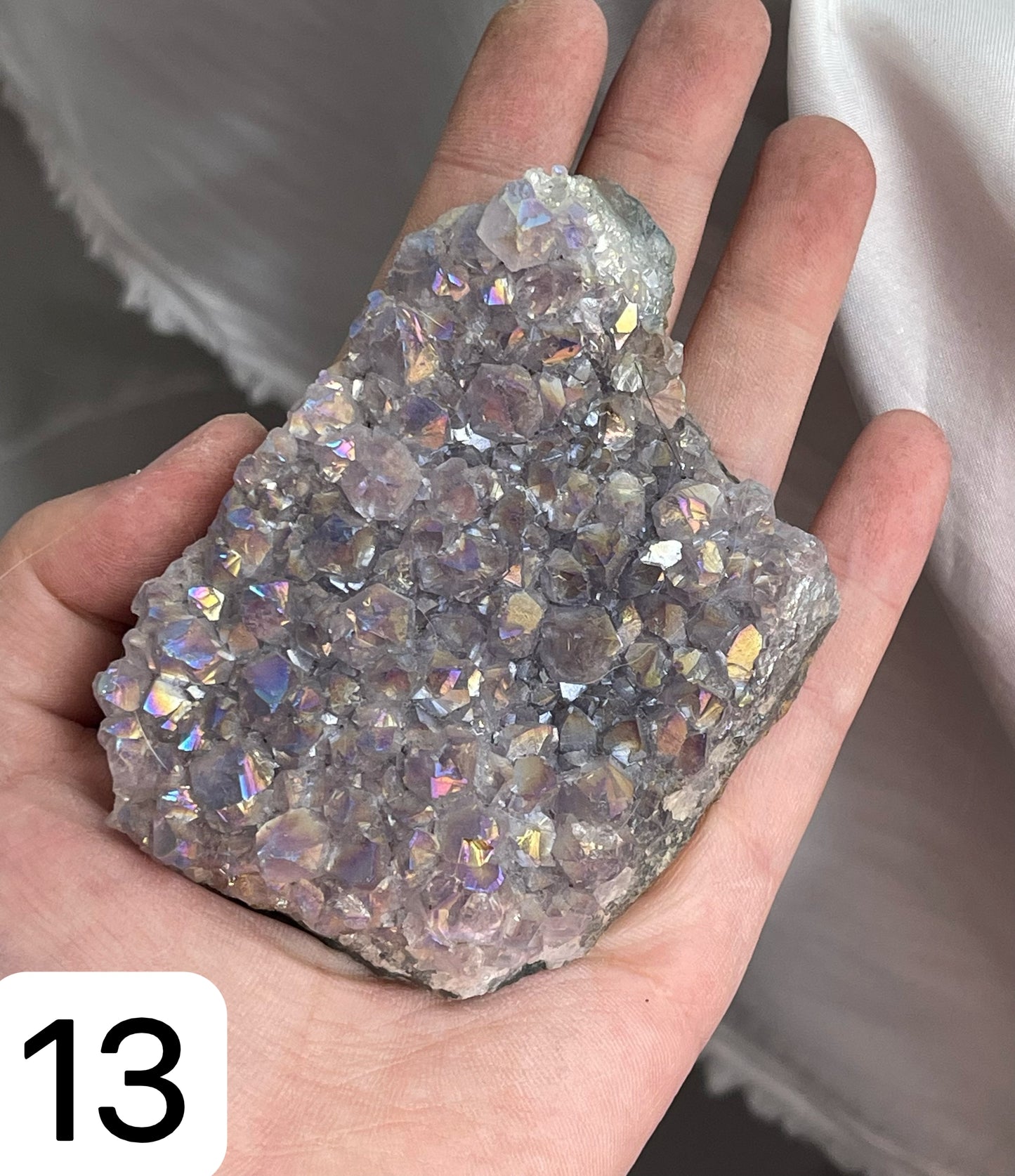 Aura Amethyst Cluster Crystal Specimen