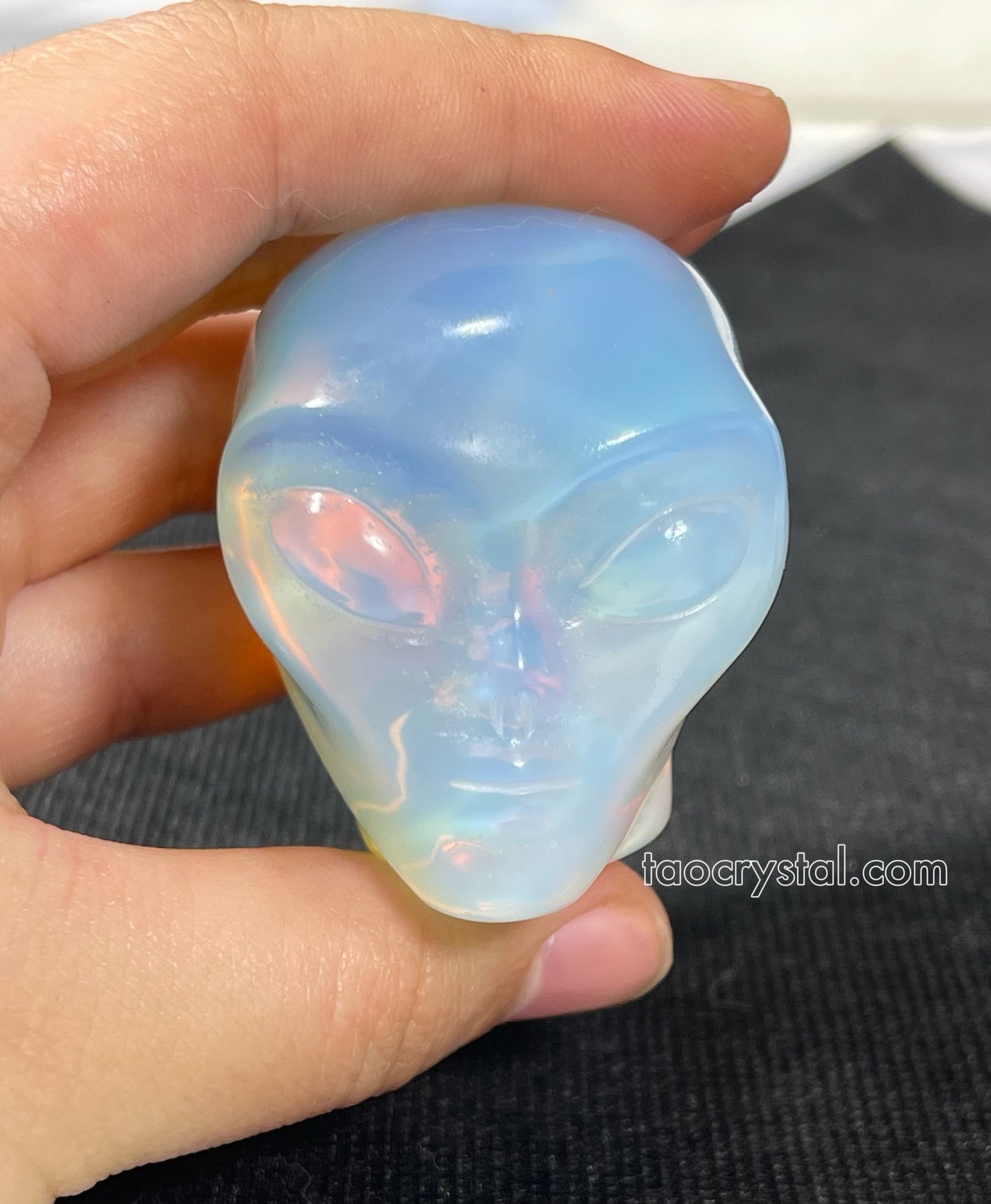 Alien Head Crystal Carving